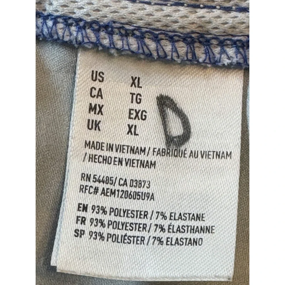 American Eagle Board Shorts XL Men Blue Ombre Grid Mesh Liner Stretch